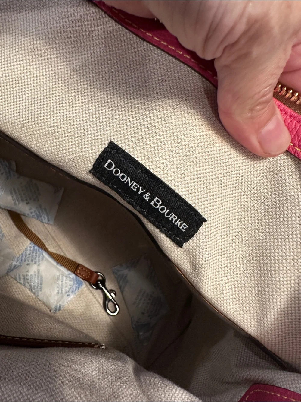 Price firm!!! Dooney & Bourke Pink Pebble Leather Satchel with Matching Wallet